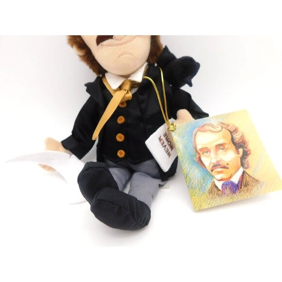 Creation Station Famous Be'an Collectible Edgar Allen Poe Beanie Plush with Tag - Picture 3 of 6